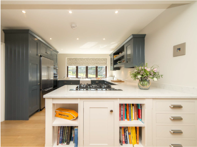 Harriet’s lightbulb moment: Combining 3 smaller Ex-Display Harvey Jones Kitchens to become the kitchen of her dreams.