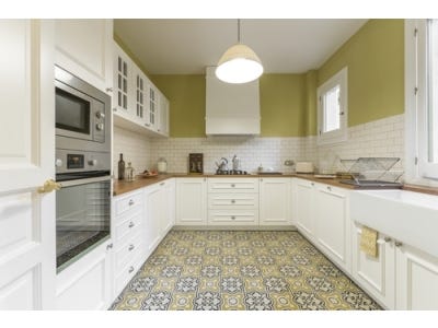 What is a U-shaped kitchen?