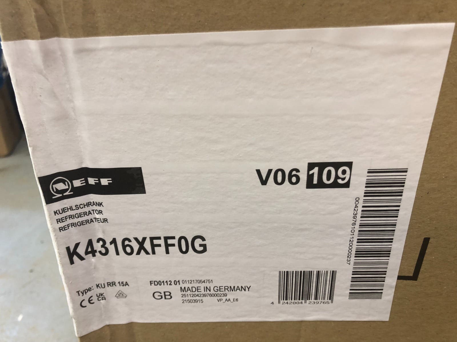 Neff k4316xffog on sale