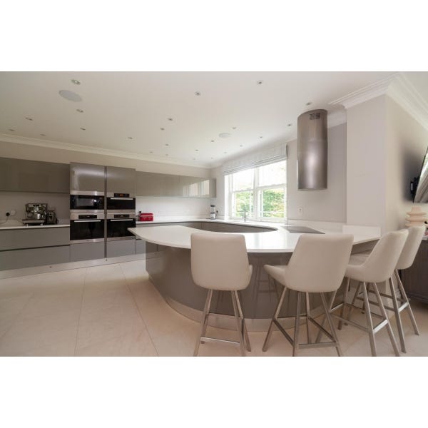 Italian Handleless Used Kitchen, Miele Appliances