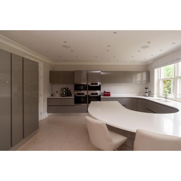 Italian Handleless Used Kitchen, Miele Appliances