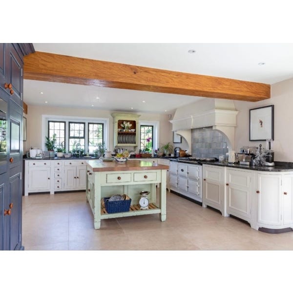 Chalon In Frame Used Shaker Kitchen, Freestanding Island