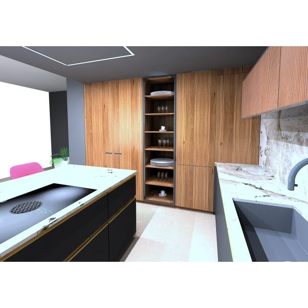 NEW Cancelled Order Leicht Kitchen Cabinetry, Pocket Door Cabinet