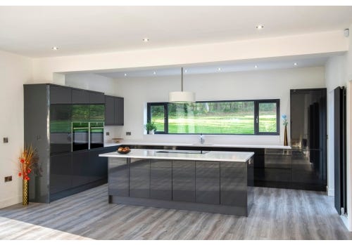 Approved Used Kitchen, Large Modern Handleless with Island, Utility, Nottinghamshire