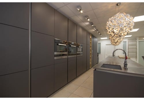 54% off RRP £54,400 ROTPUNKT Zerox HPL Handleless German Ex Display Kitchen, LOTS of Miele Appliances, Dekton Worktop, Plymouth