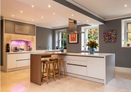 Modern Handleless Used Kitchen, NEFF Appliances