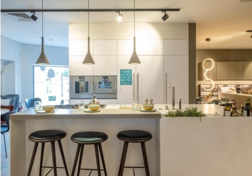 Leicht Modern Ex Display Kitchen, Breakfast Pantry, Gaggenau Hob