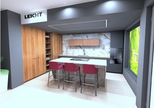 NEW Cancelled Order Leicht Kitchen Cabinetry, Pocket Door Cabinet