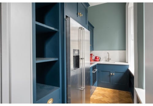 Small Painted In Frame Kitchen, Gaggenau/Miele Appliances