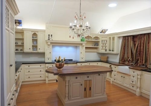 Bespoke Painted Ex Display In Frame Kitchen, AGA Range Oven