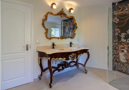 Simone Guarracino Used Double Bathroom Vanity With Mirror