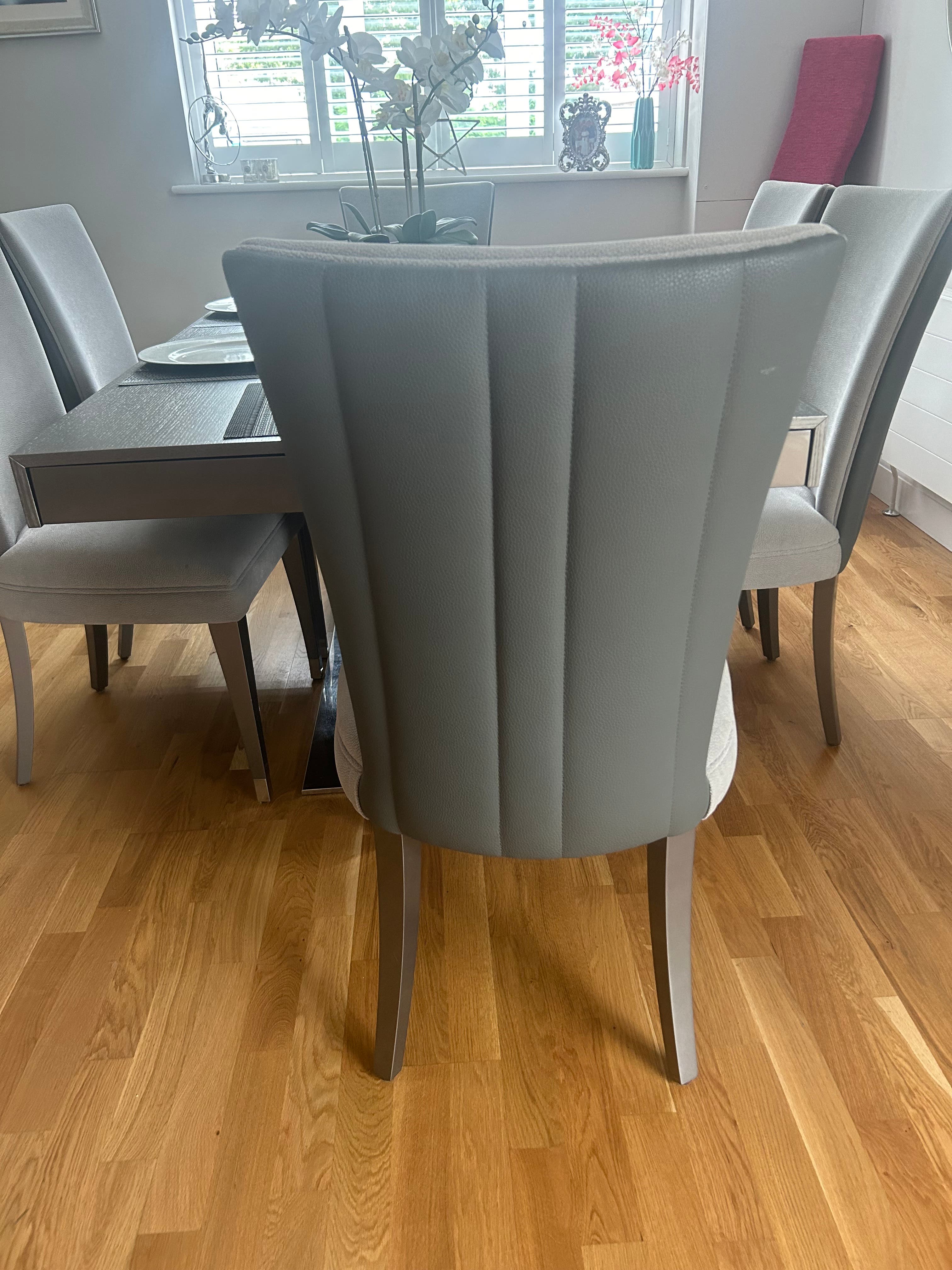Used Aleal Mediale Extendable Dining Table and Riviera Chairs