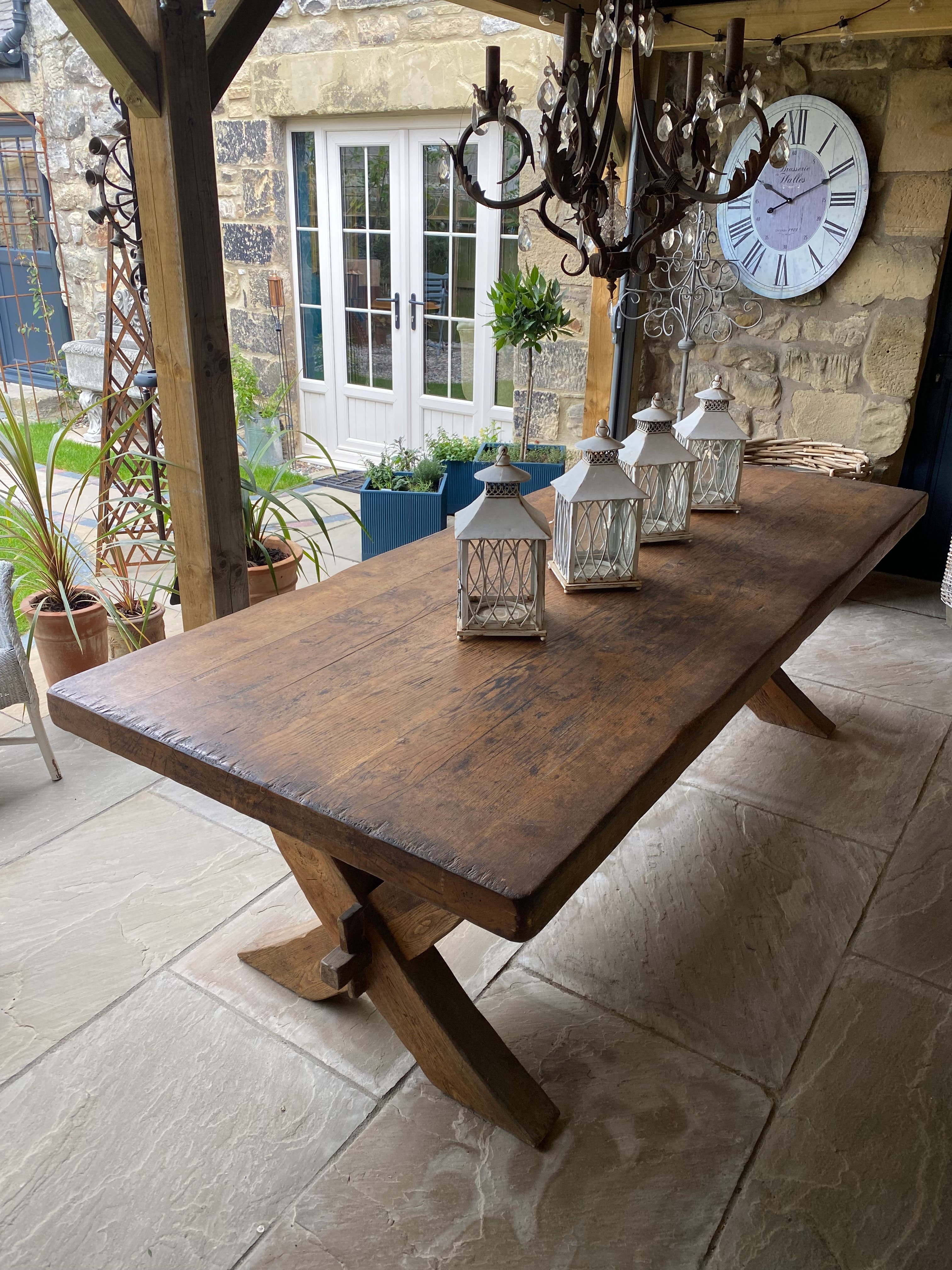 Used Solid Oak Dining Table